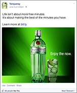 Tanqueray Facebook ad 1