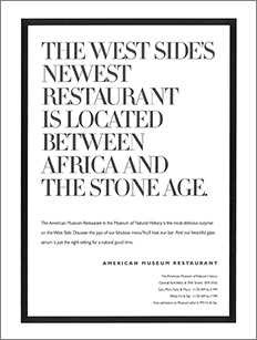 American Museum Restaurant print ad
